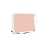 Антресоль двудверная, фасады в эмали LE329.44