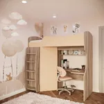 Кровать-чердак с рабочей зоной P906, 90x200