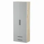 Шкаф 2 дверный с ящиками, фрезерованные фасады в эмали LE211.44