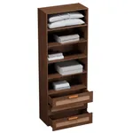 Шкаф книжный/для одежды с тремя ящиками, фасады натуральный ротанг L213