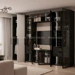 Антресоль с двумя откидными стеклянными дверями R312.45ST с подсветкой