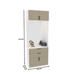 Тумба с зеркалом и комодными ящиками с подсветкой L421 L/R