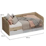 Кровать односпальная LG913.90, 90x190