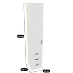 Шкаф однодверный с ящиками L223