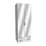 Шкаф двустворчатый с ящиками с зеркалом LG-211.60Z