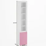 Шкаф книжный со стеклом, фасады в эмали LE241