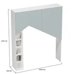 Антресоль-домик со стеллажом L628.45 L/R