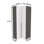 Шкаф угловой, фасады в эмали LE207 L/R