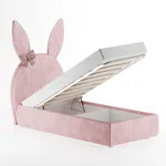 Кровать односпальная мягкая БАННИ с подъемным механизмом, 90x190