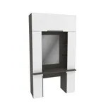 Стол туалетный с секцией и зеркалом, фасады в эмали LE404.44