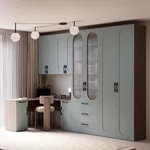 Антресоль двудверная, фрезерованные фасады в эмали LE339.300