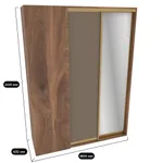 Шкаф-купе ХG181.60-1, профиль INTEGRO, фасад МДФ/зеркало серебро