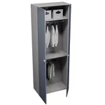 Шкаф двухдверный узкий, фрезерованные фасады в эмали LE210.44-1