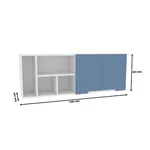 Антресоль над столом, фасады в эмали LE310 L/R