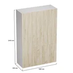 Шкаф двухдверный с фальш-стенкой и раздвижжными дверьми L205 L/R