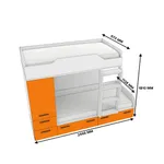 Кровать двухъярусная L906, 90x190 L/R