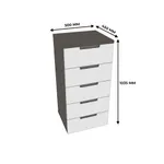 Комод, фасады в эмали LE-705