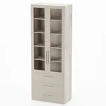 Шкаф книжный с тремя ящиками со стеклом L213S