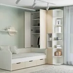 Шкаф двухдверный с фальш-панелью, фасады в эмали LE212.4-90