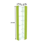 Стеллаж завершающий угловой разносторонний  с подсветкой L230.60 L/R