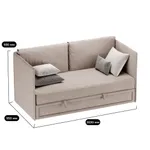 Раскладной диван с обивкой выкатной части БЕРГАМО BER-1900