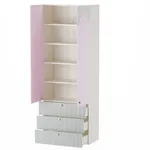 Шкаф книжный/для одежды с тремя ящиками, фасады в эмали LE213