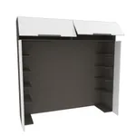 Ниша для кровати с секциями, фасады в эмали LE-407.60