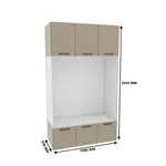 Шкаф с нишей и сидушкой L412.60