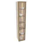 Шкаф со стеклянными фасадом полки стекло с подсветкой R220.1