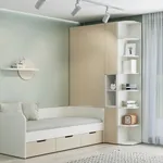 Шкаф двухдверный с фальш-панелью, фасады в эмали LE212.4-90