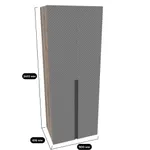 Шкаф 2 дверный, фасады в эмали LE-210.60-1