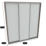 Шкаф-купе ХG210.60-3, профиль INTEGRO, фасад МДФ