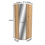 Шкаф угловой разностронний с зеркалом C-218.1Z L/R