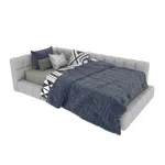 Кровать односпальная мягкая с ортопедической решеткой КВАДРО-m