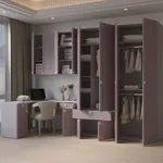 Шкаф, фрезерованные фасады в эмали LE235.44