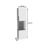 Шкаф напольный с подсветкой, фасады в эмали LE225 L/R