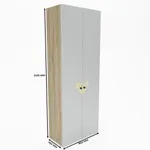 Шкаф двухдверный узкий, фасады в эмали LE210.44-1