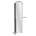 Шкаф одностворчатый с зеркалом, фасады в эмали LE-221.40-1Z