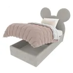 Кровать односпальная мягкая МИККИ с подъемным механизмом, 90x190