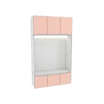 Шкаф с нишей и сидушкой с подсветкой L412.44