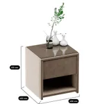 Тумба прикроватная мягкая, стекло прозрачное САНРАЙС 751