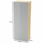 Шкаф 2 дверный, фрезерованные фасады в эмали LE-210.60-1