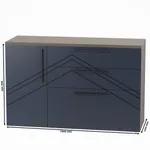 Комод с фрезерованными фасадами в эмали LE-706 L/R