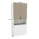 Шкаф двухдверный с фальш стенкой L212.1