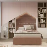 Мягкая кровать-подиум с коробом для хранения, 90x190