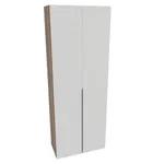 Шкаф двухдверный узкий, фрезерованные фасады в эмали LE210.44-1