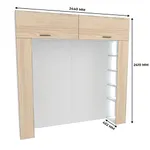 Ниша для кровати с секциями с подсветкой L407.44