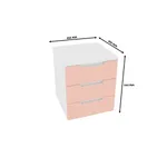 Тумба прикроватная 3 ящика, фасады в эмали LE703