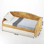 Кровать односпальная с ящиками P902N, 90x190