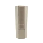 Шкаф угловой книжный со стеклом L247 с подсветкой